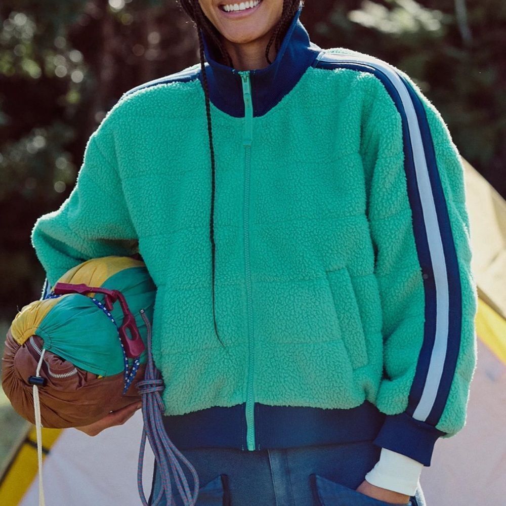 Free People Fleecy Sherpa Scrunchy Pippa Jacket